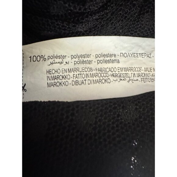 2/$30 ZARA M Black Sheer Polka Dot Blouse - Picture 14 of 16